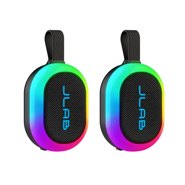 jlab-pop-party-bluetooth-lautsprecher-schwarz-2er-pack-5w-ip55-labsync-bis-100-s image 1