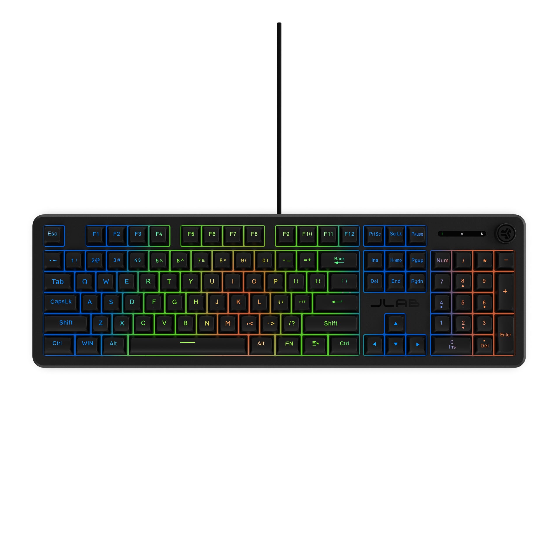 jlab-nightfall-full-size-wired-gaming-tastatur-schwarz-mit-numpad-rgb-zonenbeleu image 1