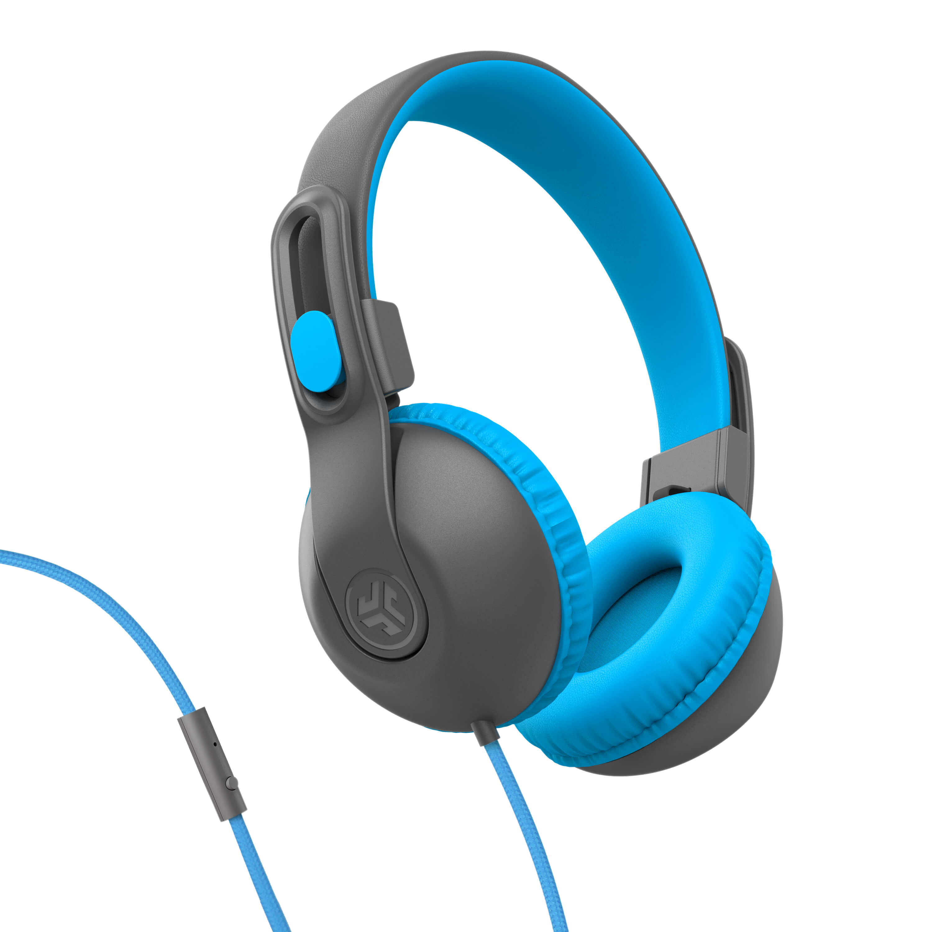 jlab-jbuddies-studio-2-on-ear-kinder-kopfh-rer-kabelgebunden-blau-grau-85-db-lau image 2