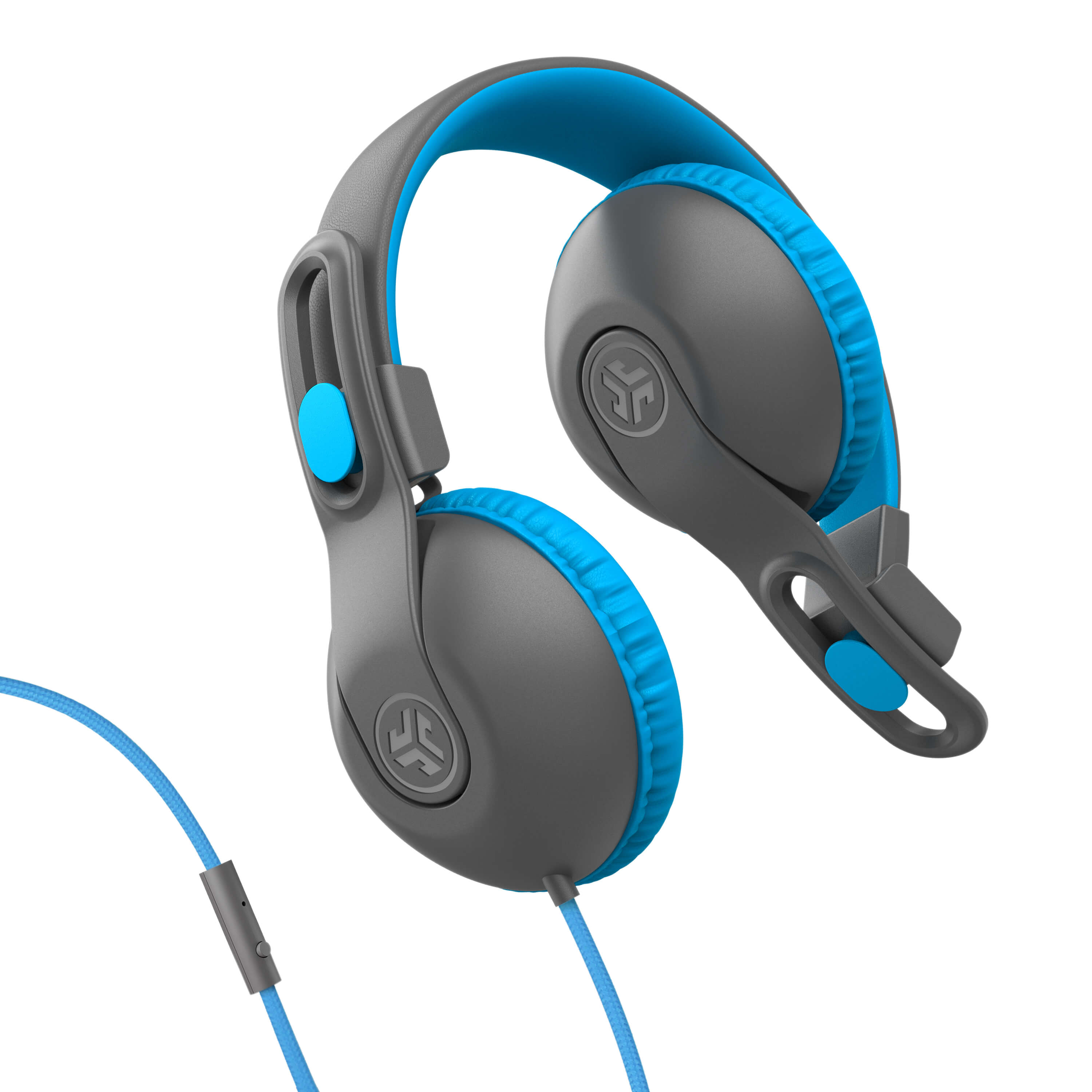 jlab-jbuddies-studio-2-on-ear-kinder-kopfh-rer-kabelgebunden-blau-grau-85-db-lau image 4
