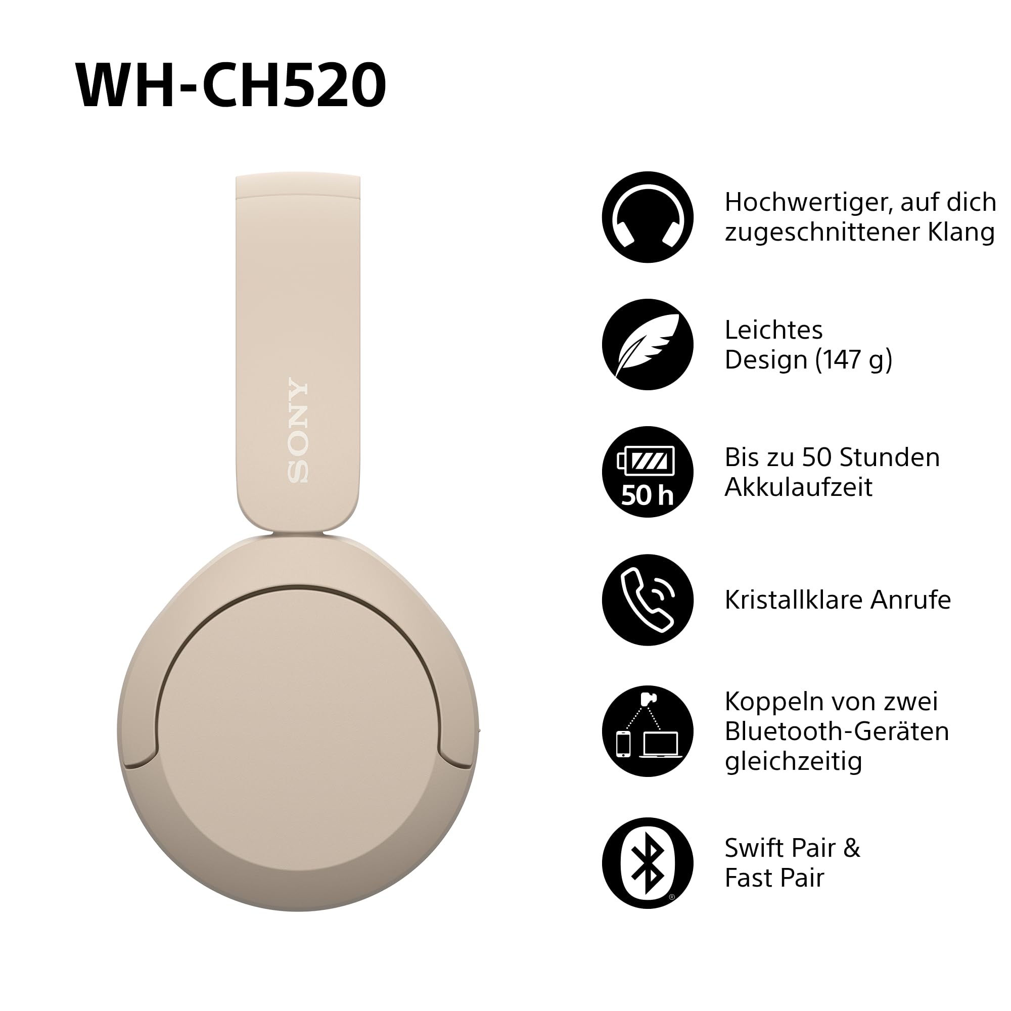 sony-wh-ch520-kabelloser-bluetooth-on-ear-kopfh-rer-mit-50-h-akku-dsee-eq-beige image 3