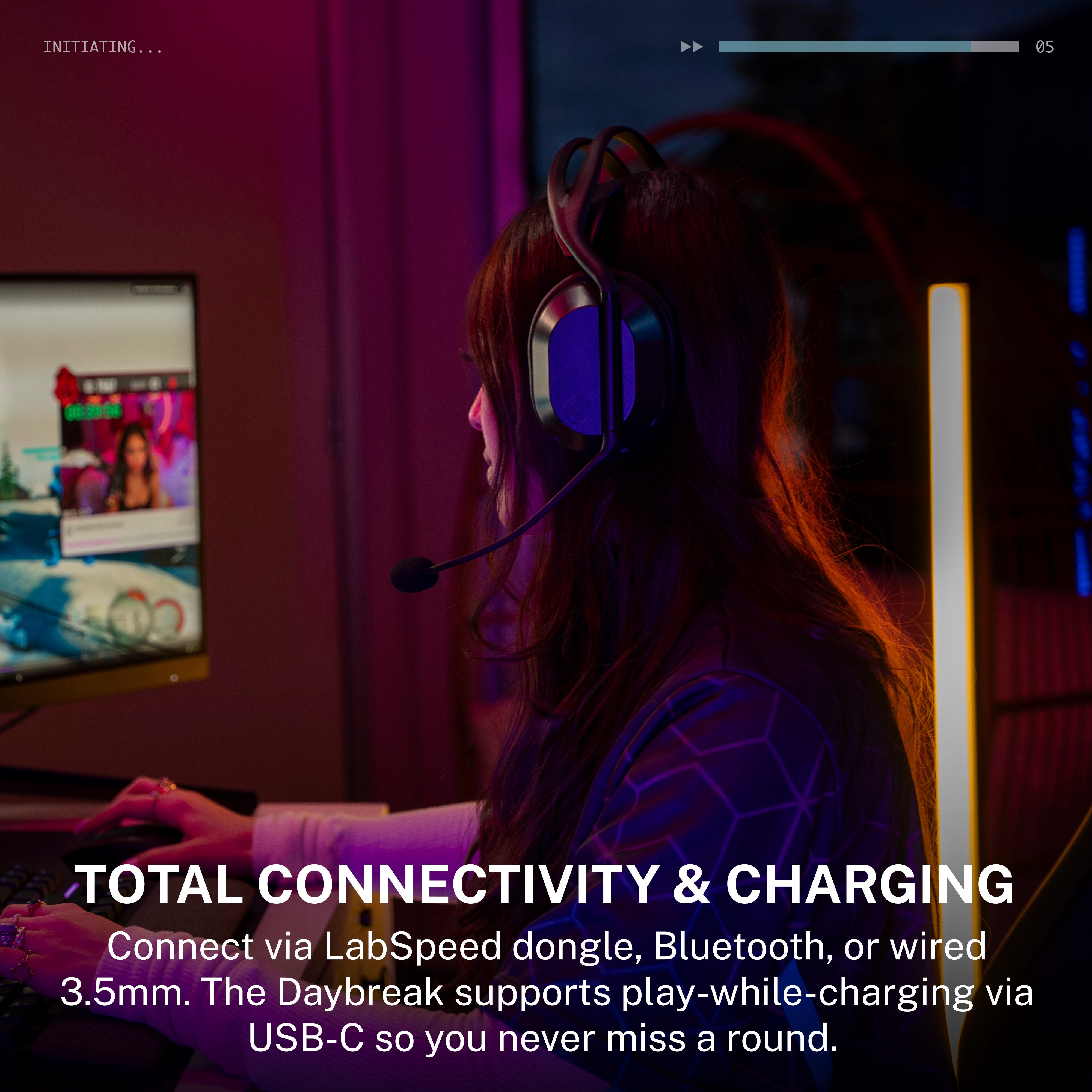 jlab-daybreak-wireless-gaming-headset-schwarz-dual-treiber-dts-spatial-audio-100 image 5