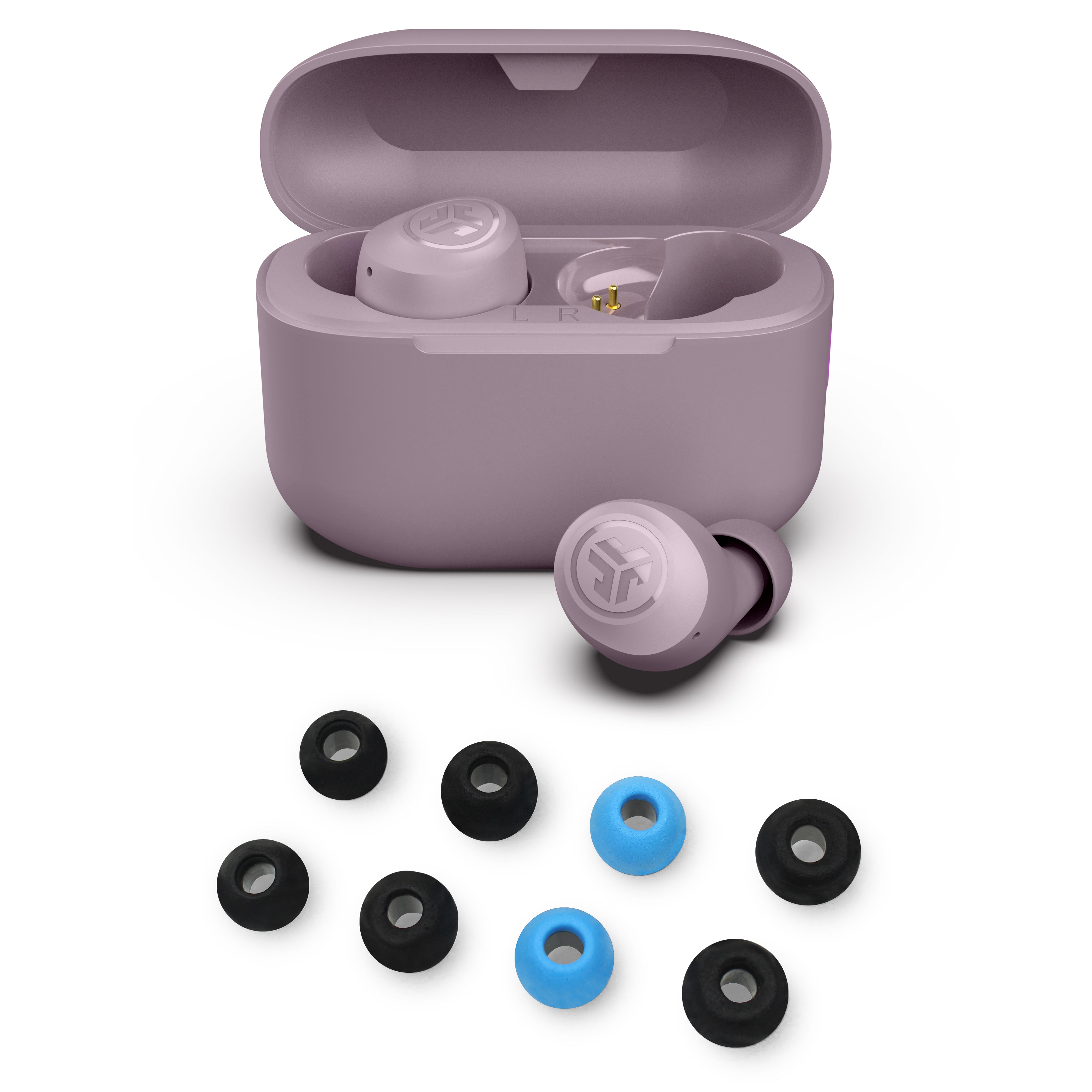 jlab-go-pop-cloud-mauve-true-wireless-earbuds-cloud-foam-tips-gift-set image 1