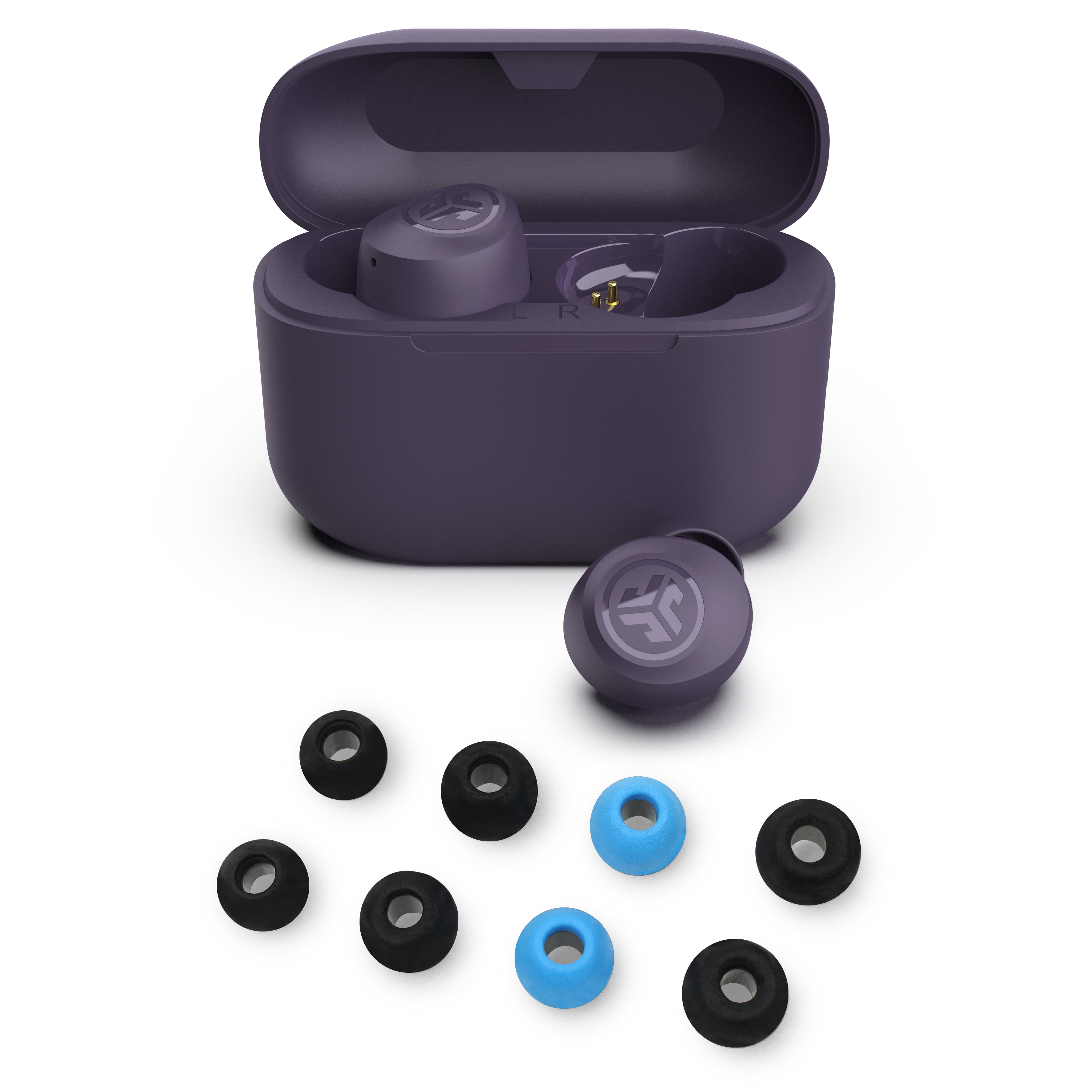jlab-go-pop-violet-true-wireless-earbuds-mit-cloud-foam-tips-geschenkset image 7
