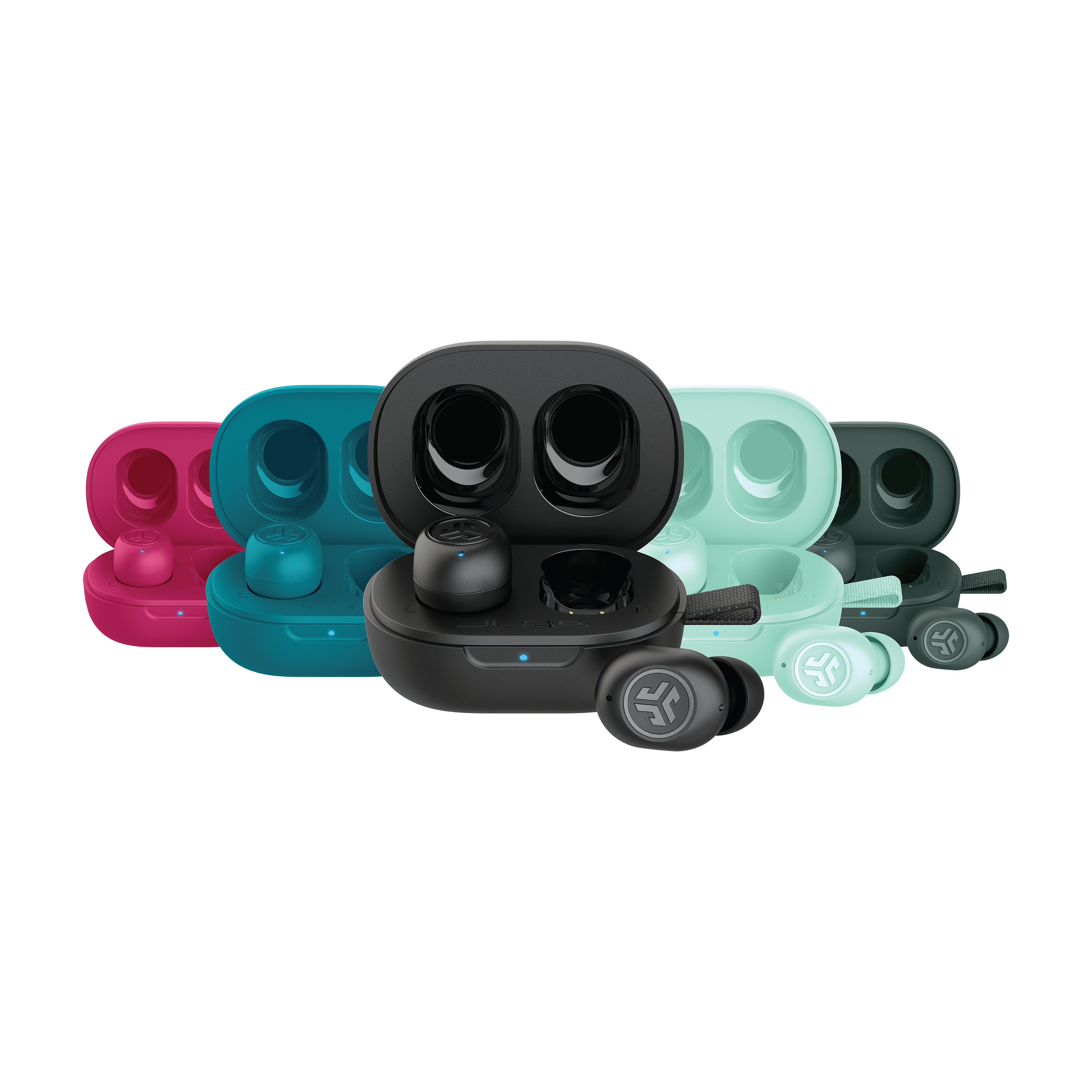 jlab-jbuds-mini-color-bundle-5-true-wireless-earbuds-black-pink-mint-sage-gray-t image 2