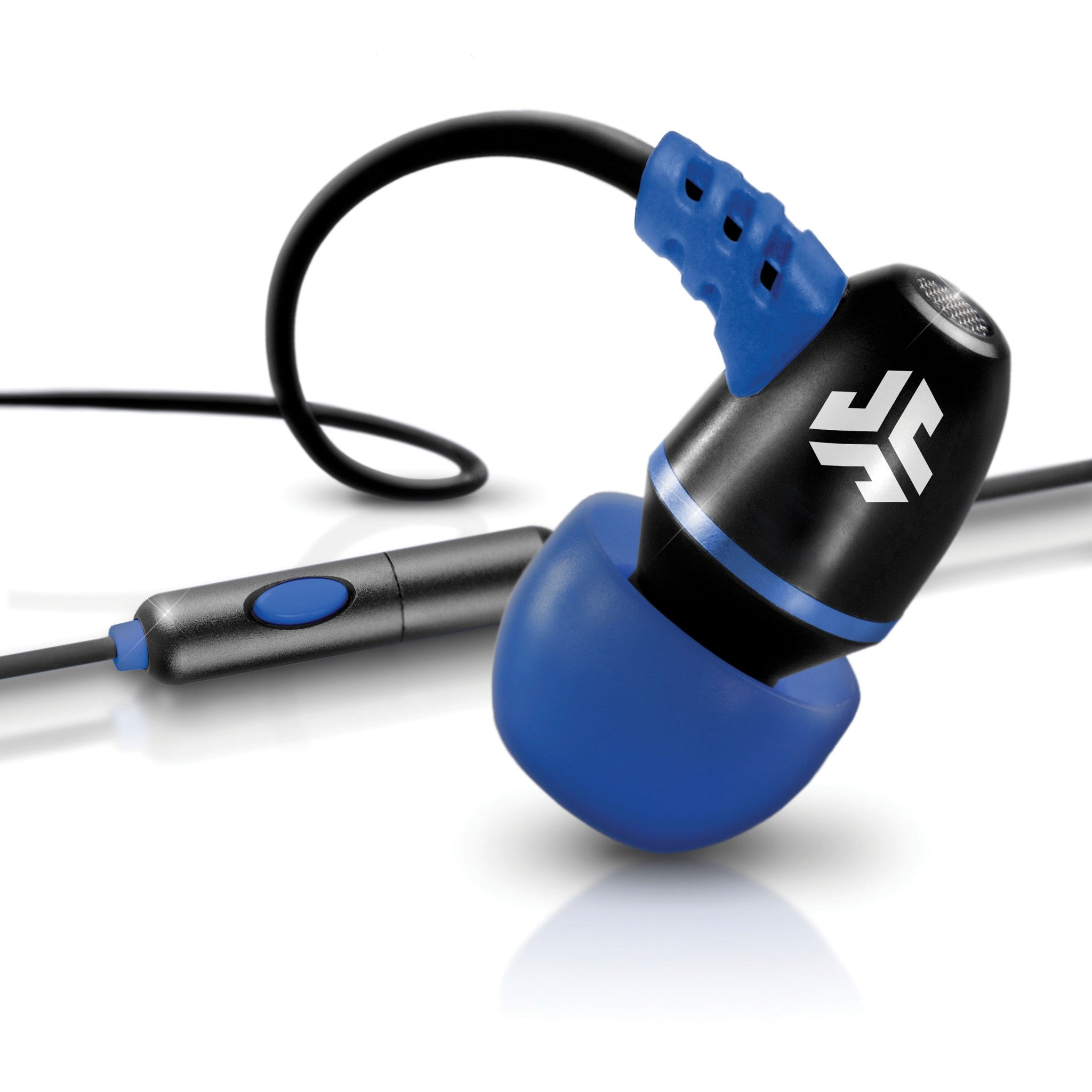 jlab-metal-earbuds-blau-schwarz-kabelgebundene-aluminium-in-ear-kopfh-rer-mit-mi image 1