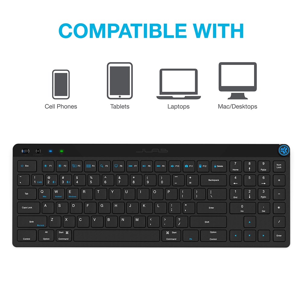 jlab-jbuds-wireless-keyboard-black-2-4ghz-bluetooth-5-2-10-monats-akku image 3
