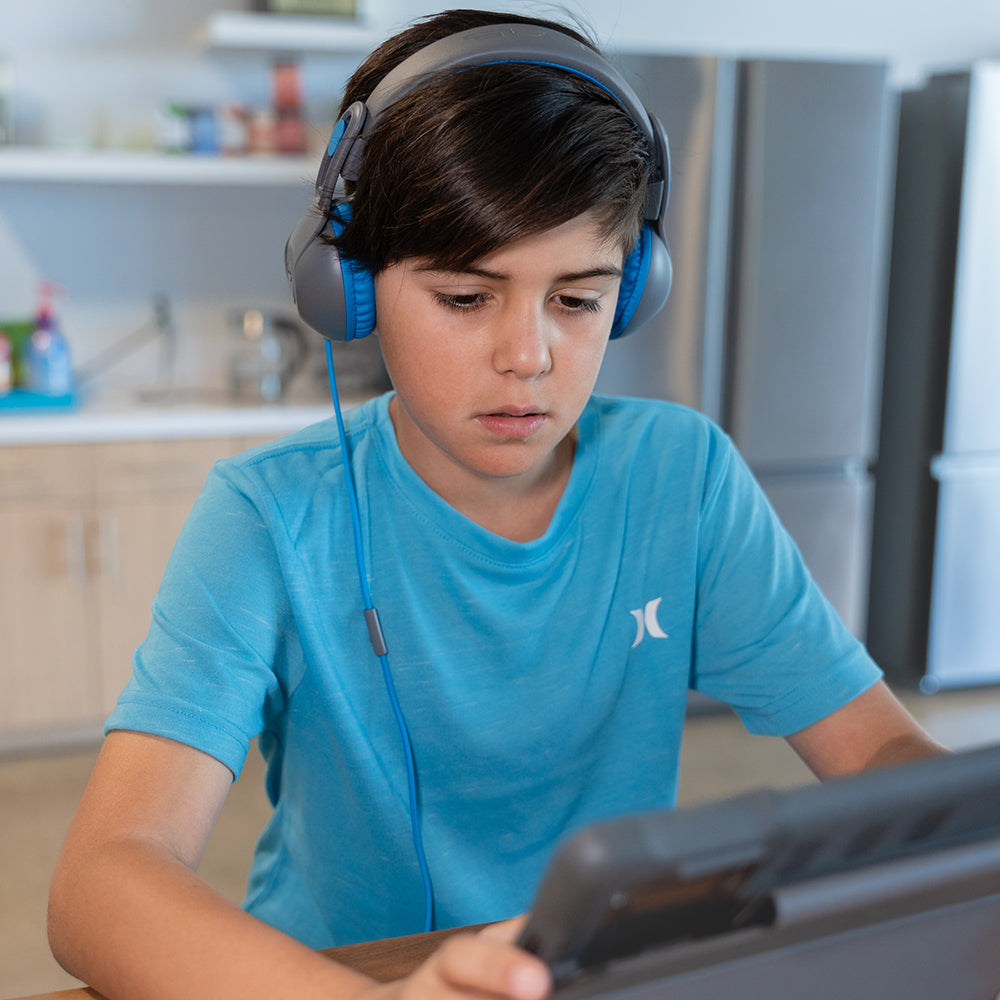 jlab-jbuddies-studio-2-on-ear-kinder-kopfh-rer-kabelgebunden-blau-grau-85-db-lau image 3