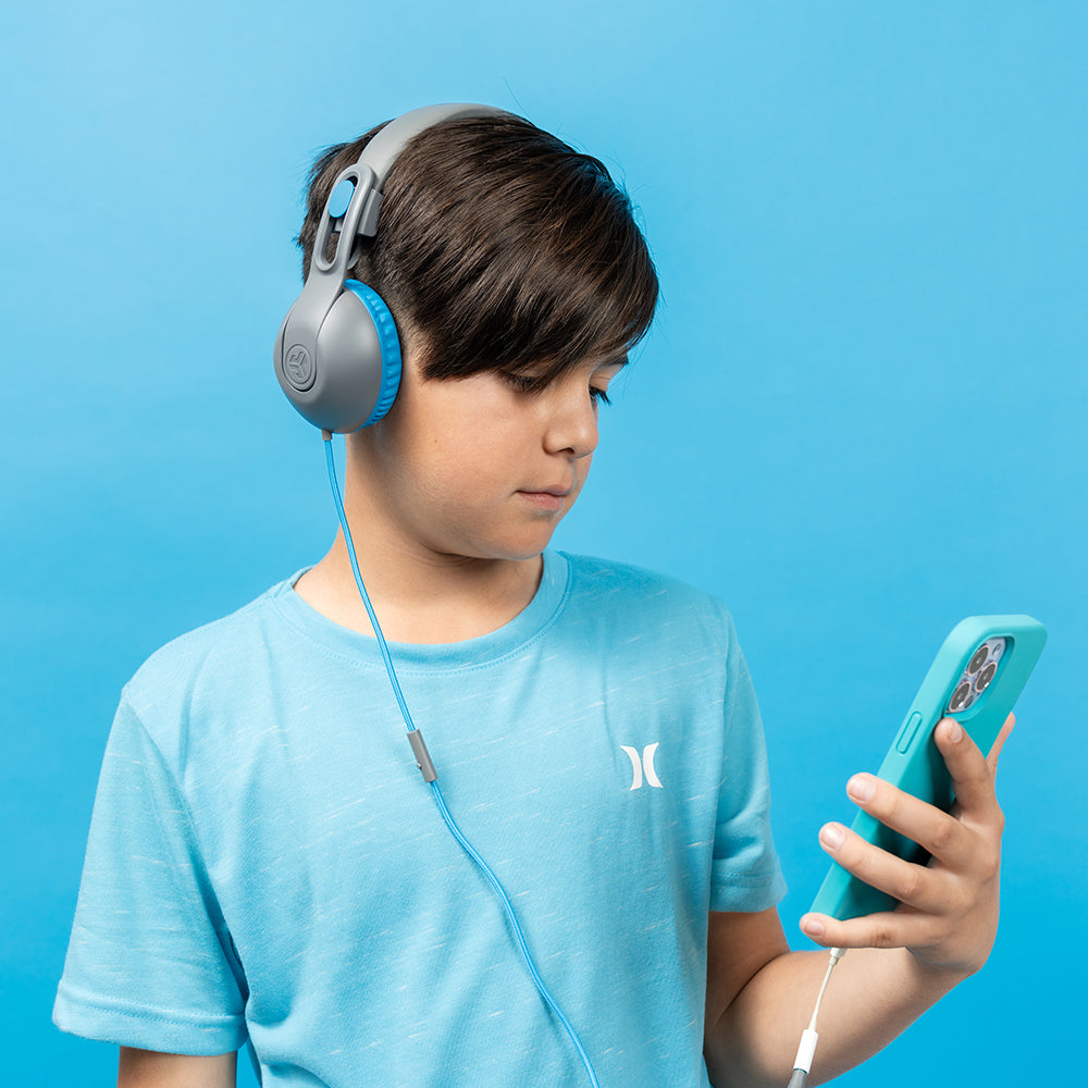 jlab-jbuddies-studio-2-on-ear-kinder-kopfh-rer-kabelgebunden-blau-grau-85-db-lau image 7