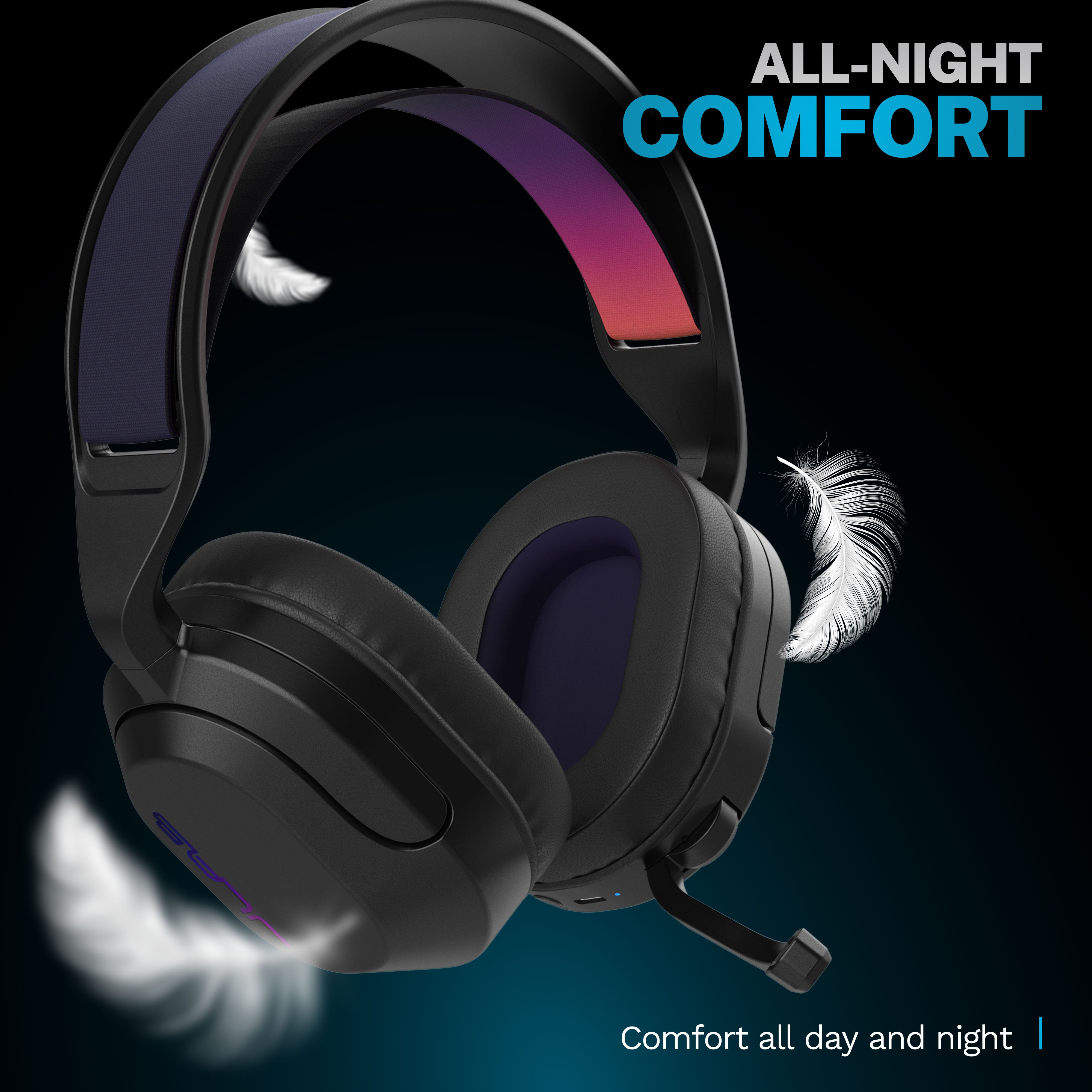 jlab-nightfall-wireless-gaming-headset-schwarz-over-ear-gaming-headset-mit-70-st image 6
